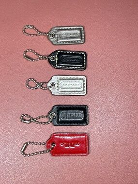 COACH Leather Hang Tag Bundle !! -5 mini hangtags